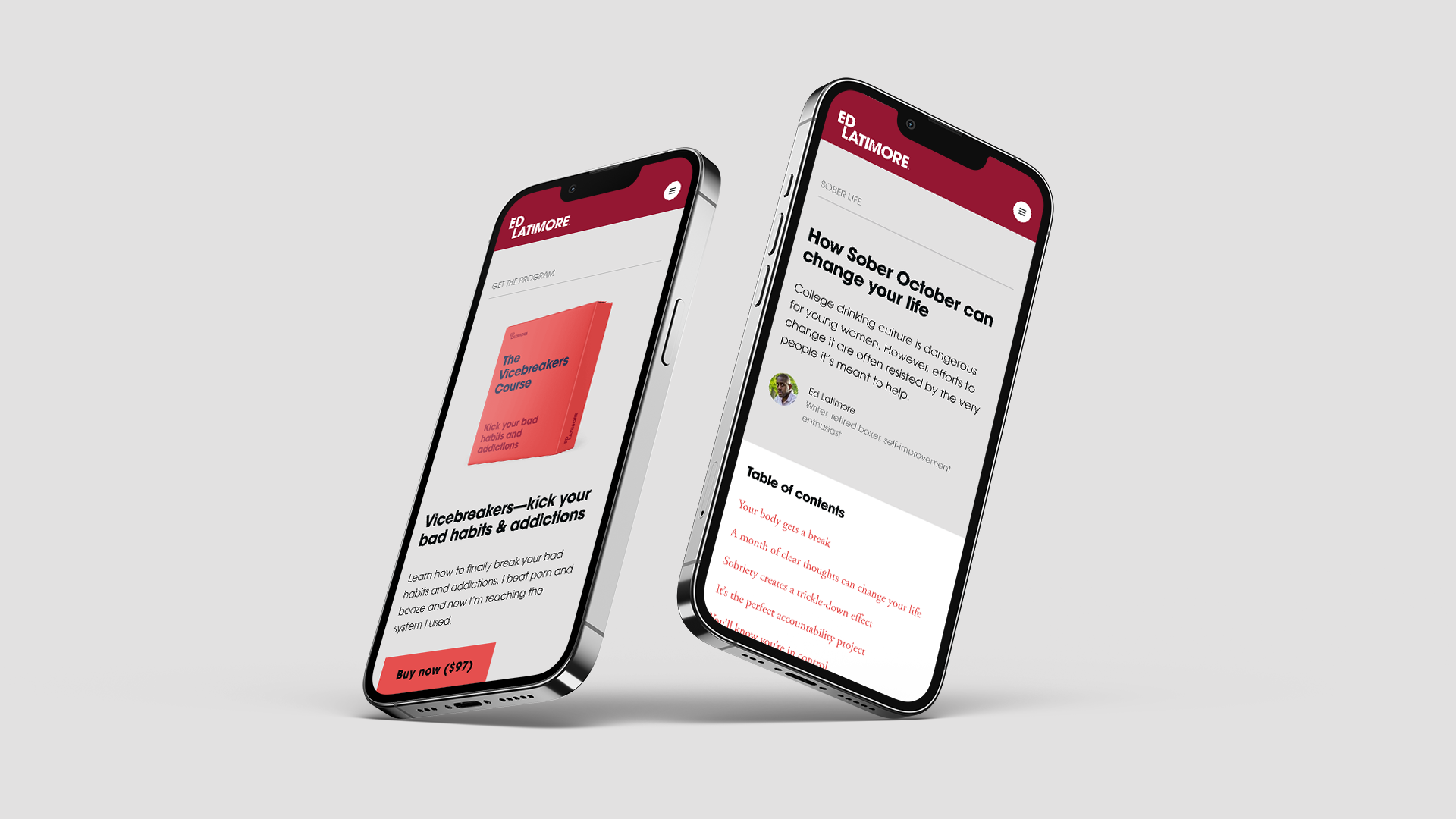 Website mobile mockup