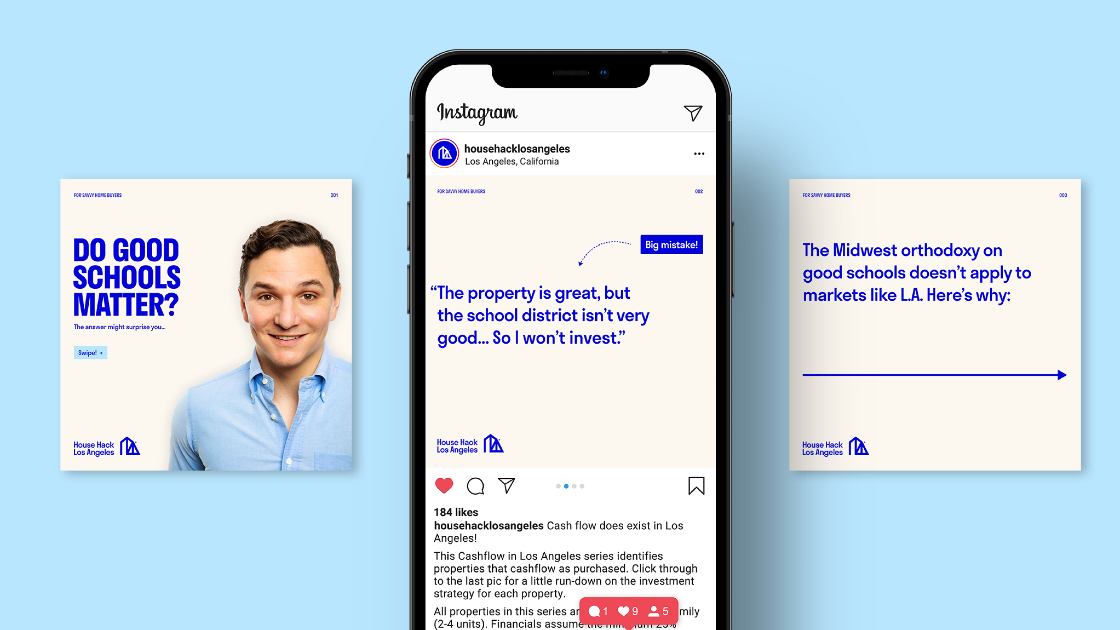 Social media carousel mockup