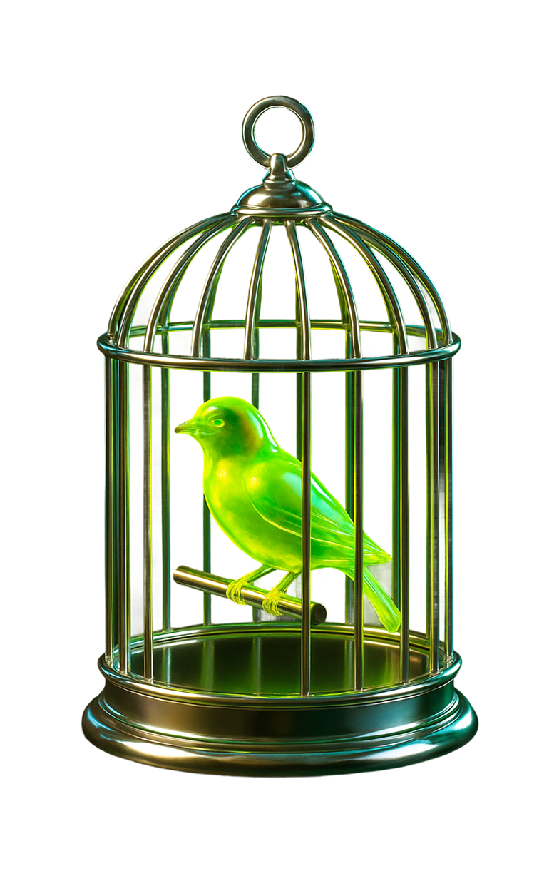 Bird in a cage